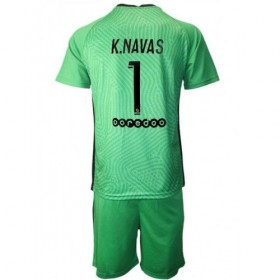 Jalkapallo Pelipaidat Paris Saint-Germain PSG Keylor Navas 1 Maalivahti Lasten 3 Paita 2020-2021 Lyhythihainen